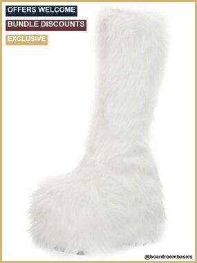 Fuzzy Rave Boots for Halloween Costume Party Shoes